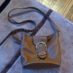 Lauren Ralph Lauren Tan Leather Shoulder Bag